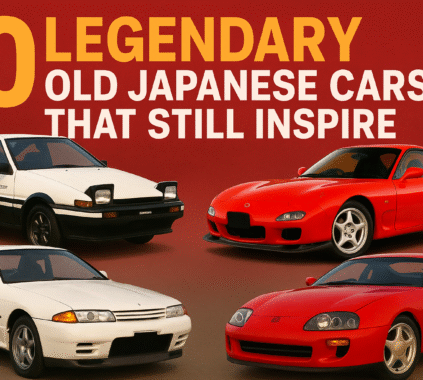 "Collage of 10 legendary old Japanese cars showcasing timeless JDM classics that continue to inspire car enthusiasts worldwide."