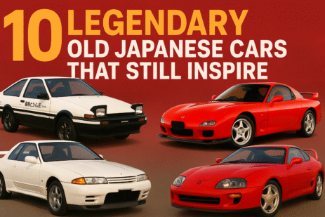 "Collage of 10 legendary old Japanese cars showcasing timeless JDM classics that continue to inspire car enthusiasts worldwide."