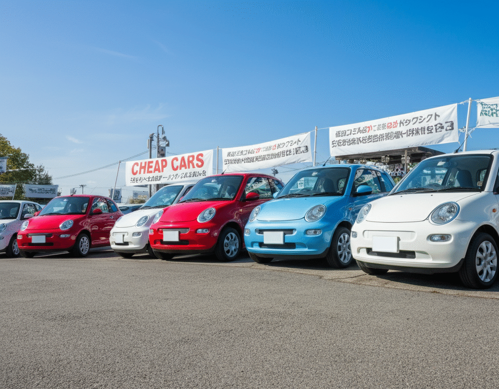 A lineup of affordable, well-maintained cheap cars available at JDM Garage Hub
