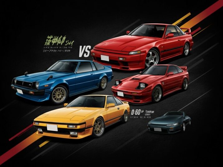 Infographic comparing performance of legendary Old Japanese Cars”