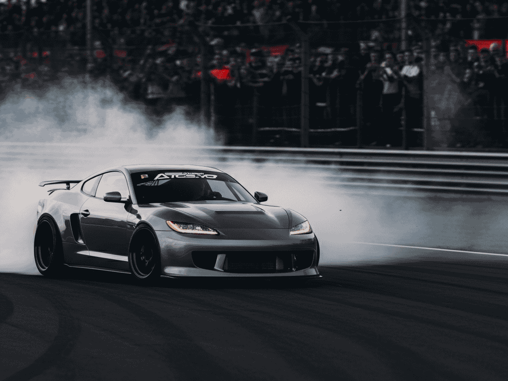 Nissan Silvia S13 at drift event, popular Old Japanese Car”