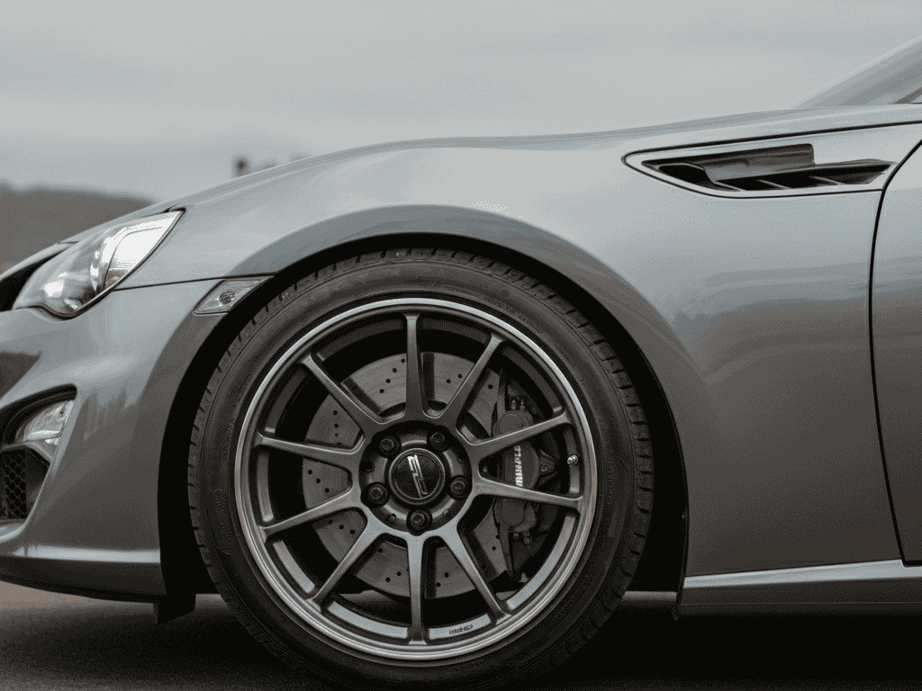 JDM wheels installed on a Toyota GR86, highlighting brake clearance and fitment.