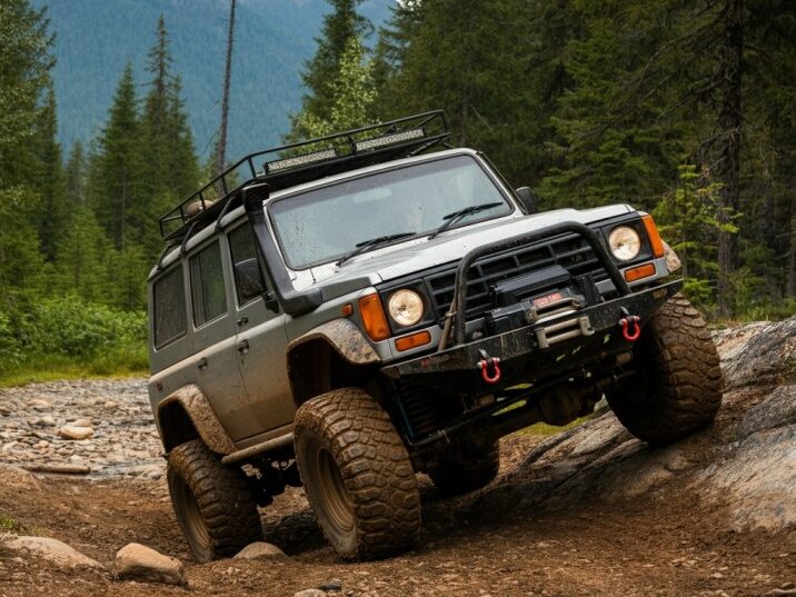 “Toyota Land Cruiser 80 series off-roading, reliable Old Japanese Car”